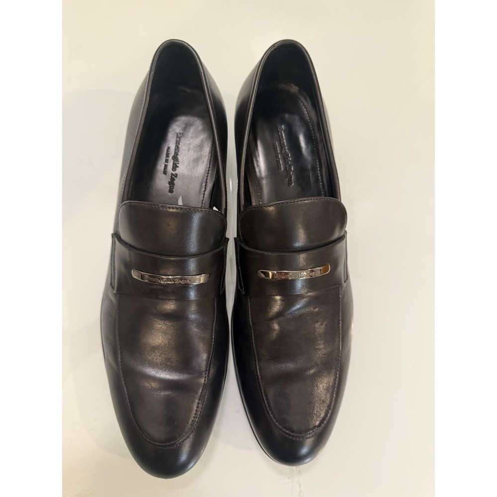 Ermenegildo Zegna Men's US 9.5   Loafer  Black Calf Leather - Picture 7 of 10